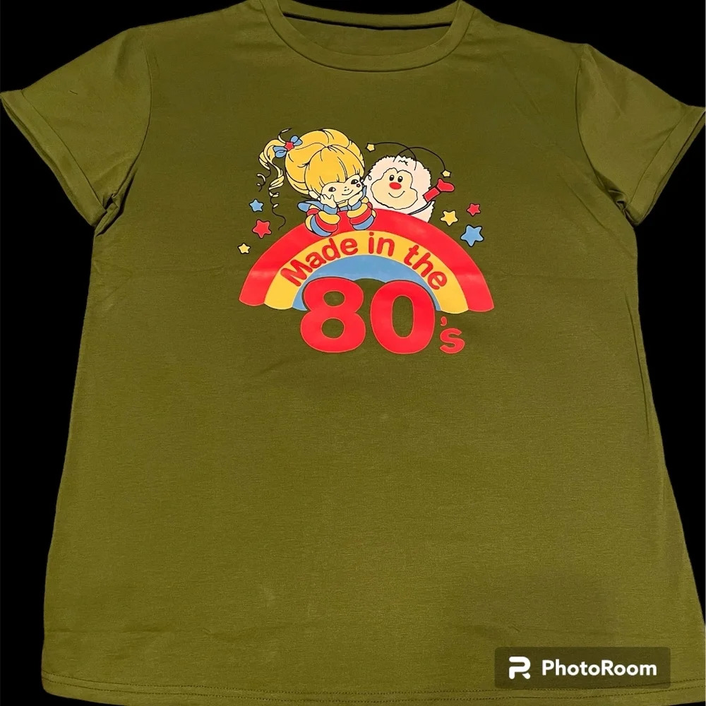Attention 80’s Babies! Made in the 80's Rainbow Bright Ladies T-shirt - Picture 3 of 8